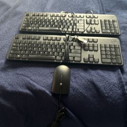 DELL  KEYBOARDS. WITH A MOUSE 