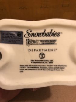 Snow babies fun with frosty the snowman