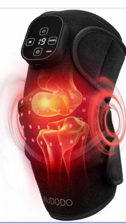 Pair Red Light Knee Brace with Vibration for Pain Relief, Cordless Knee Massager with Heat and Red Light Therapy, Knee Sleeve Joint Wrap Knee Heating