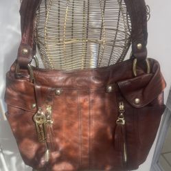 Makowsky Hand Bag Genuine Leather 