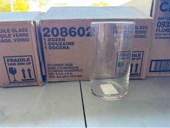 Glass cylinder vases