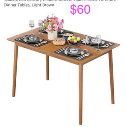 Kitchen Dining Table, Solid Wood Rectangular