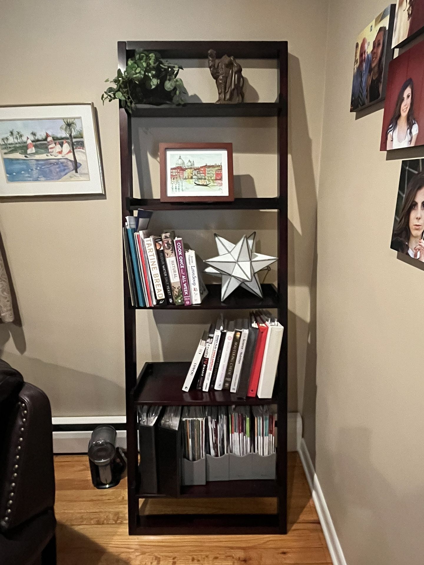 Crate and Barrel Sloane Leaning Bookcase