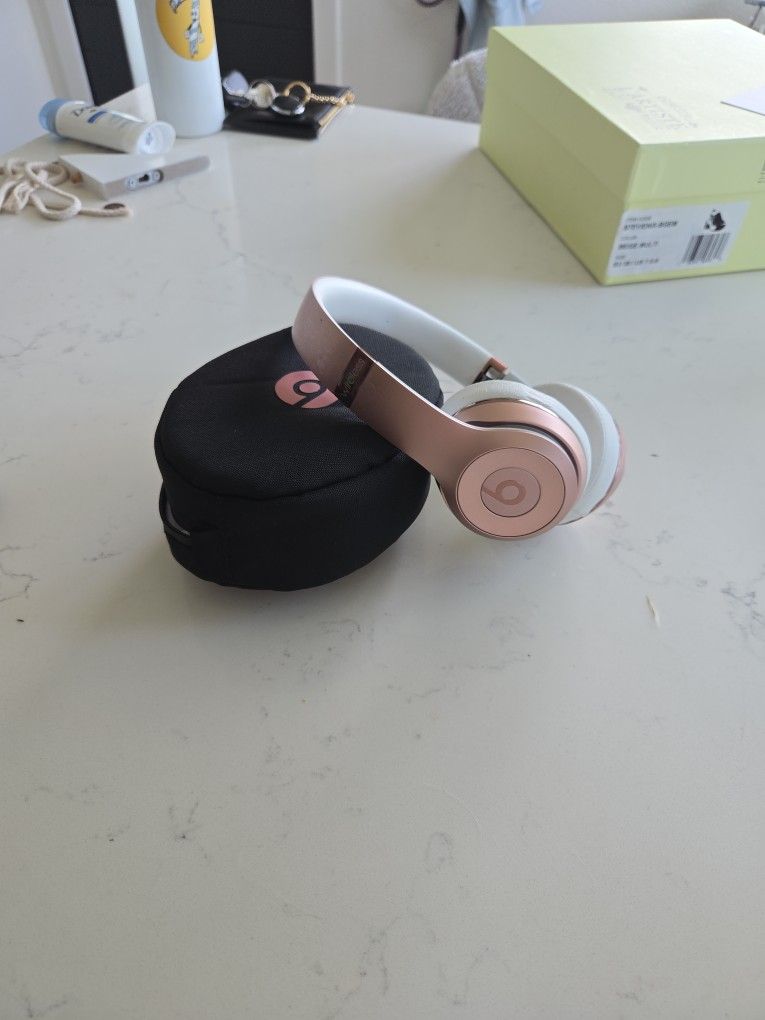 Rose Gold Beats Headphone