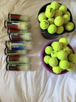 Bunch Of USED TENNIS BALLS