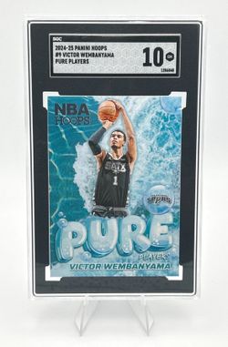 2024-25 Panini Hoops Pure Players Victor Wembanyama #9 SGC 10 GM Spurs