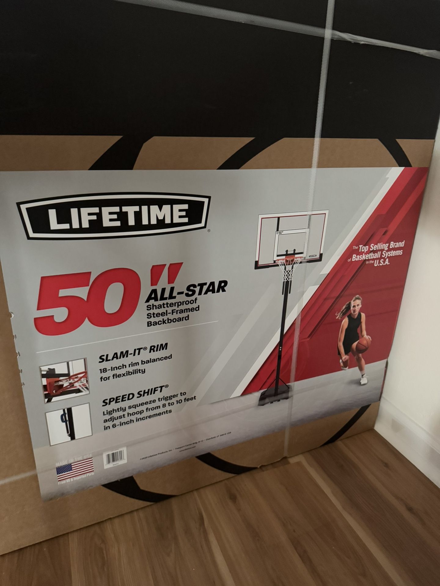 Portable basketball hoop