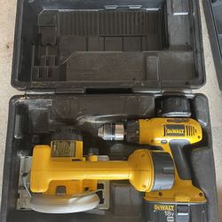 Dewalt 18 Volt. Drills, Saw And Impact Driver 