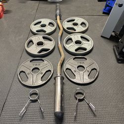 Weights And Curl Bar For $60 Firm 
