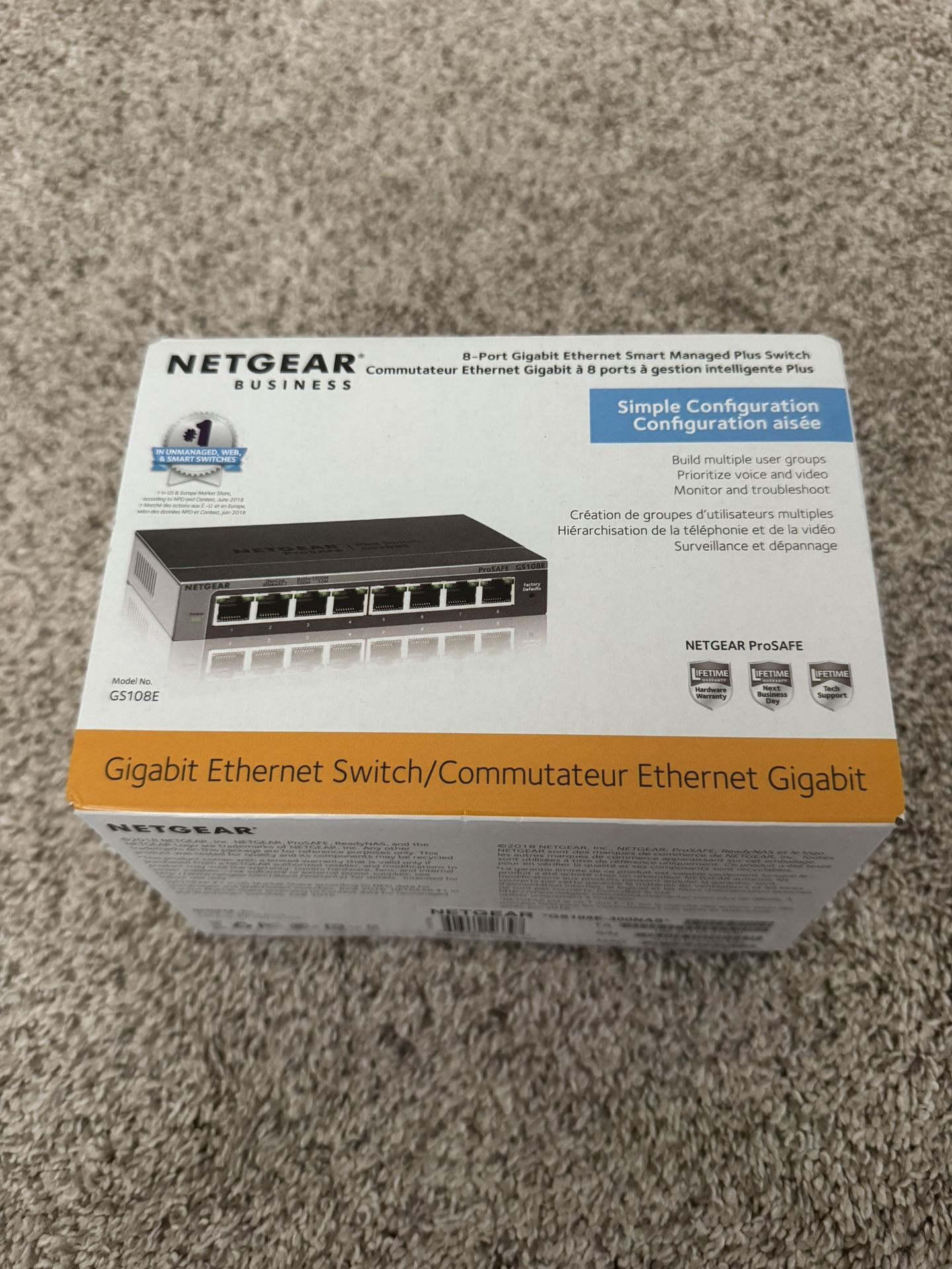 Netgear 8-Port Gigabit Ethernet Smart Managed Plus switch