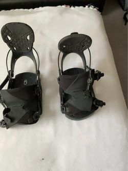 Black Snowboard Bindings Pair