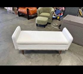 Assembled New Storage Bench with Wood Legs Bench with Storage Indoor