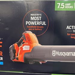 Husqvarna Leaf Blaster 350iB 40-volt 800-CFM 200-MPH Battery Handheld Leaf Blower 7.5 Ah Battery