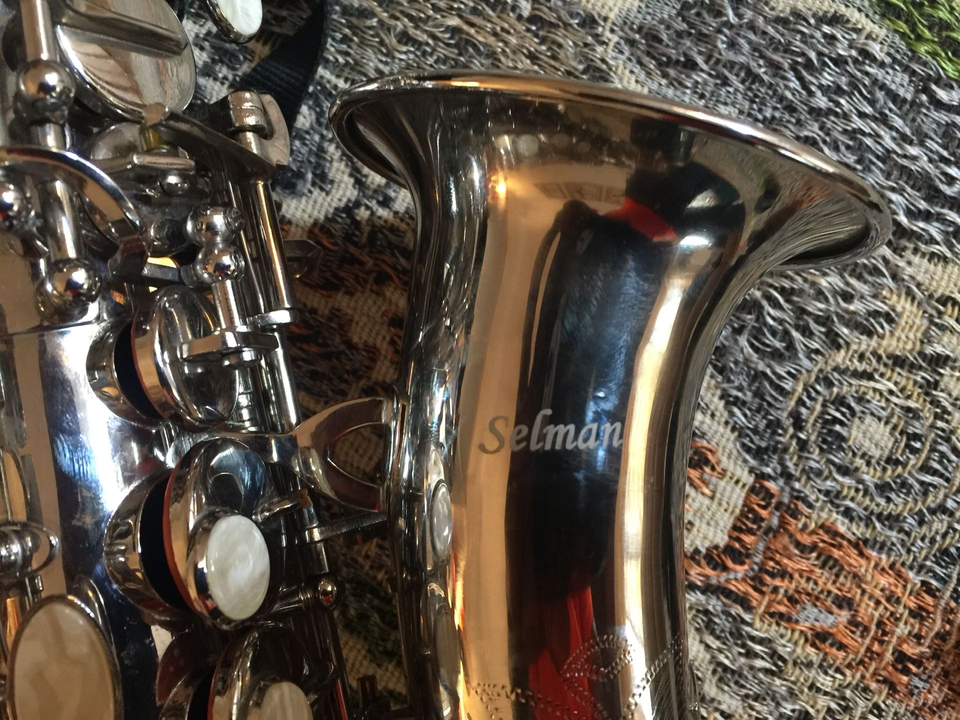 Very small baby soprano saxophone by Selmer in excellent condition.