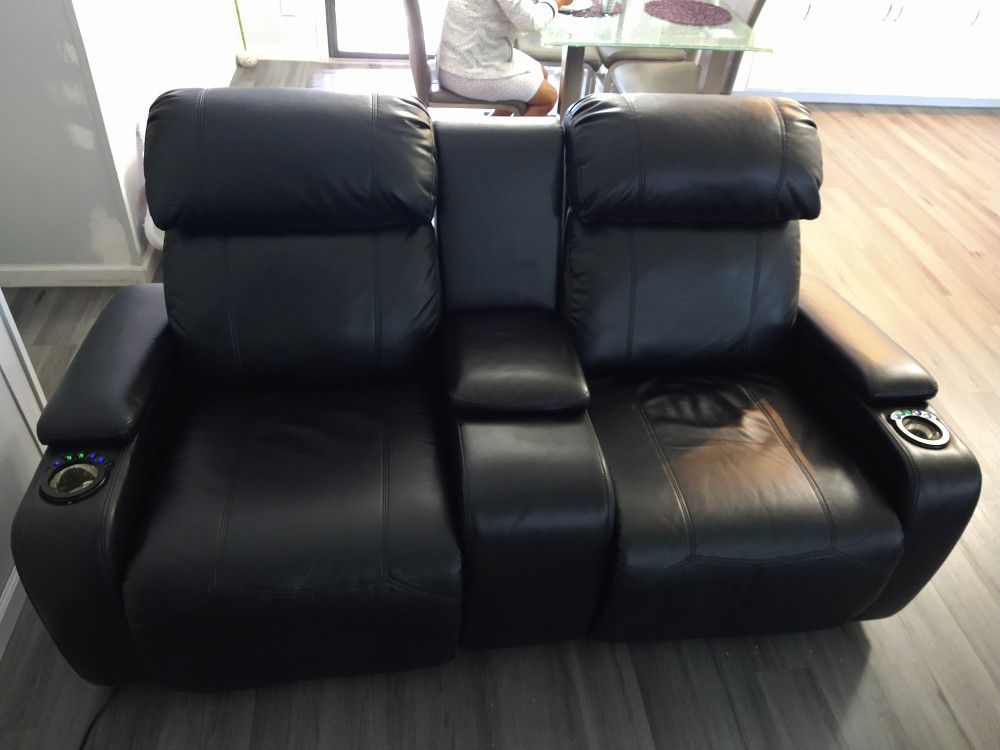 reclining furniture set in black