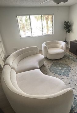 Curved modern couch