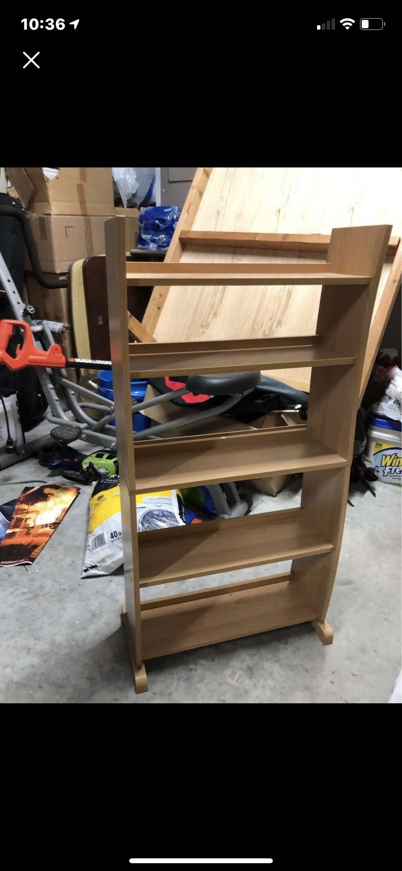 Small brown Light Bookshelf Minimalistic shelving storage furniture