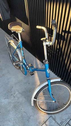 Vintage Blue Folding Bicycle