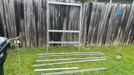 Steele shelving posts.