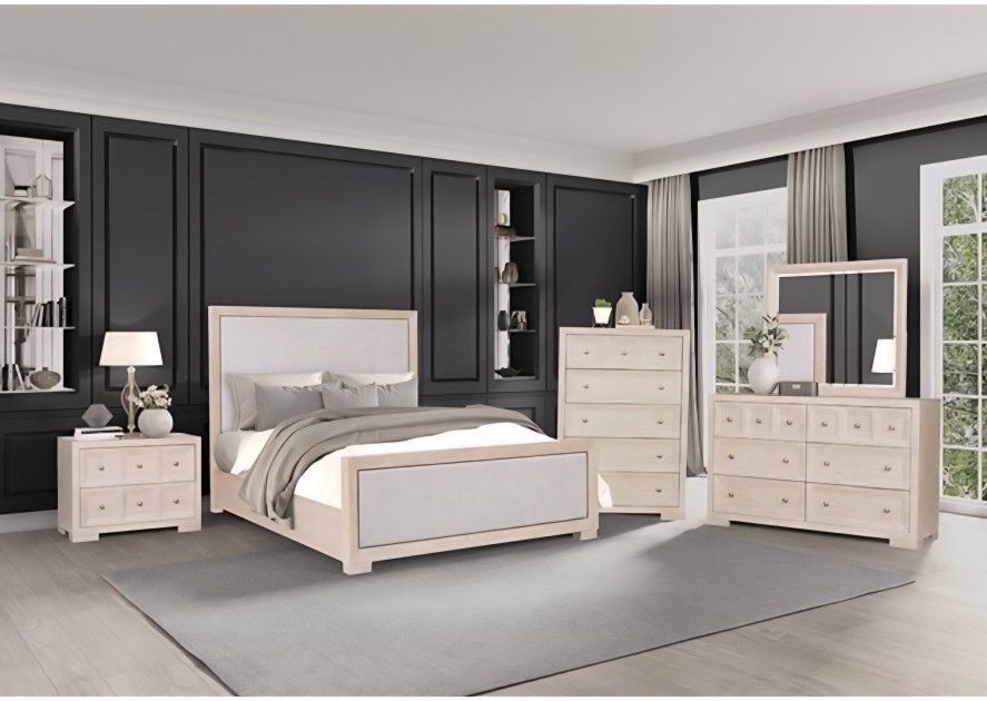 Bedroom Set 4 Pc Tawny Finish. New Especial Price