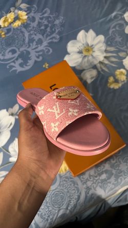 Louis Vuitton Pink Monogram Slide Sandal