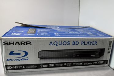 Sharp Aquos Blu-RayPlayer Model BD-HP21U + Remote + Manual + Original Box Tested