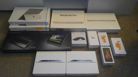 Ipad, MacBook Pro, iPhone 6s, iPhone 6s Plus, Asus, LG V10 Boxes ONLY