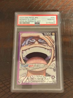Graded PSA 10 Luffy Alt Art Leader OP09