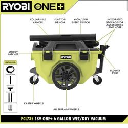 ONE+ 18V Cordless 6 Gal. Wet Dry Vacuum (Tool Only) BNIB