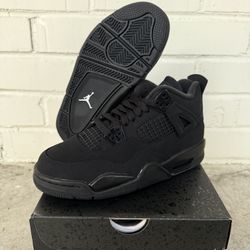 Size 3.5Y - Nike Air Jordan 4 Retro Black Cat GS IB4171-010 