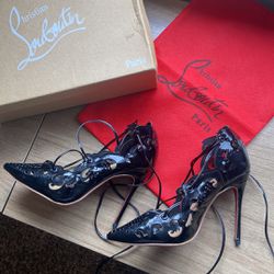 Christian Louboutin Black Leather Heels Size 36(5.5)