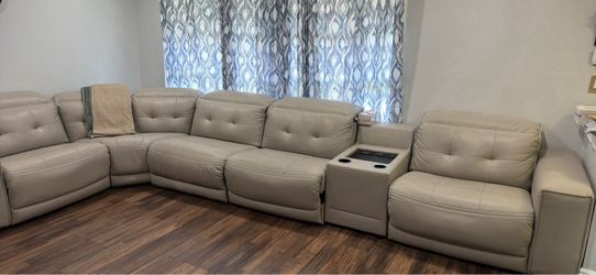 Leadman 6-Piece Power Reclining Sectional (635-ASH)