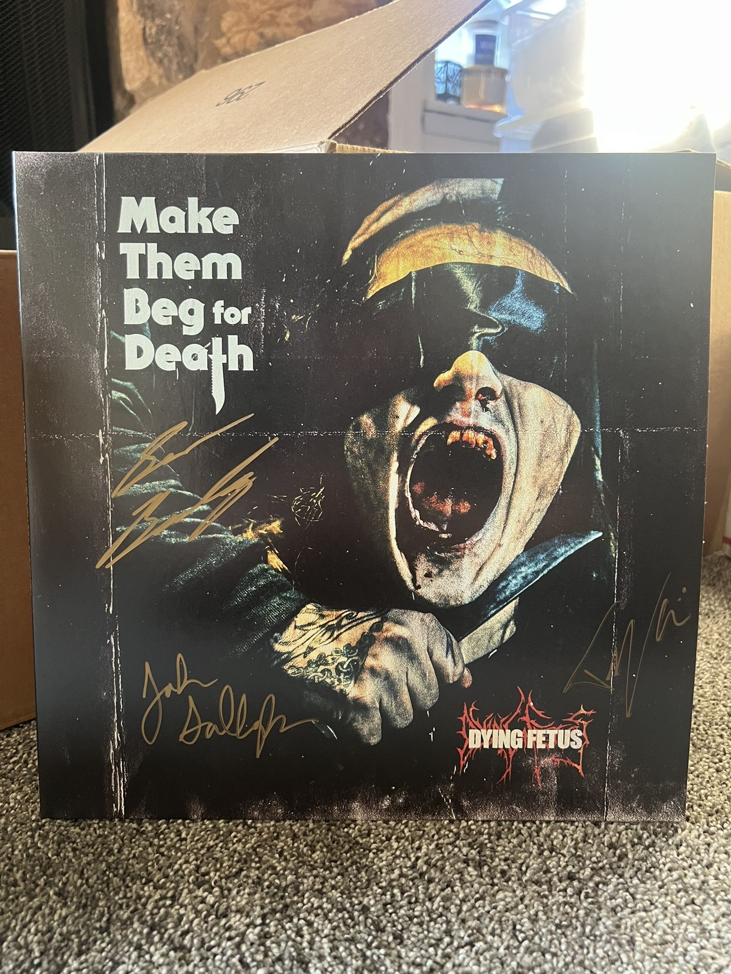 Dying Fetus Signed Make Them Beg For Death Vinyl LP / Record