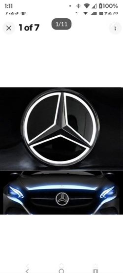 High Gloss Black  Front Grille LED Emblem For Mercedes Benz 72014-2020 W205 C300 C260 W212 E X204 GLK CLA CLS GLA