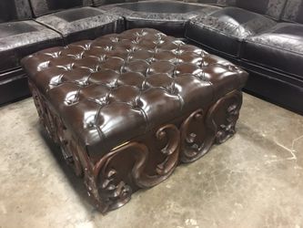 Tuft ottoman, square ottoman,storage coffee table