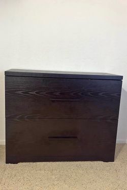 Black Wooden Filing Cabinet/ Drawers