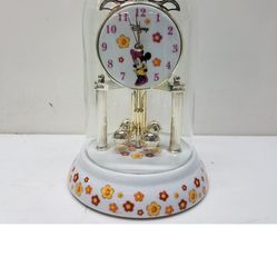 Disney Minnie Mouse Porcelain Glass Some Clock