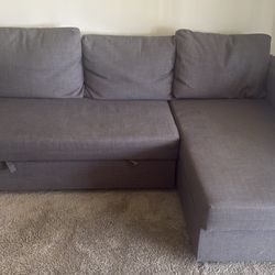 IKEA - Sleeper sectional,3 seat w/storage, Skiftebo dark gray