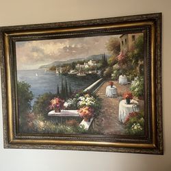Oil Painting , Mediterranean View