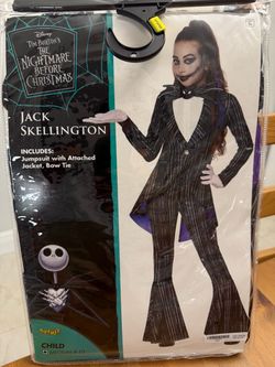Jack Skellington Kids Halloween Costume Medium 8-10