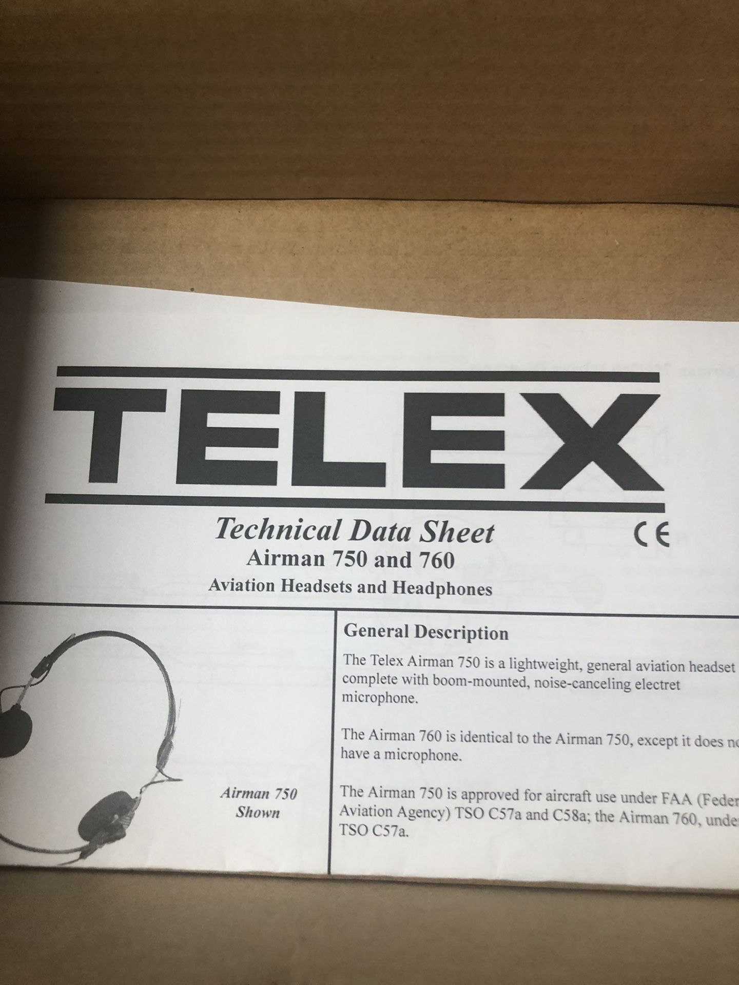 Telex Airman 850 Headset