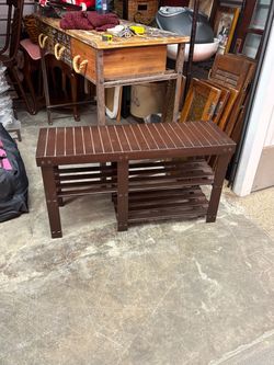 Small bench/shoe rack/bamboo rack