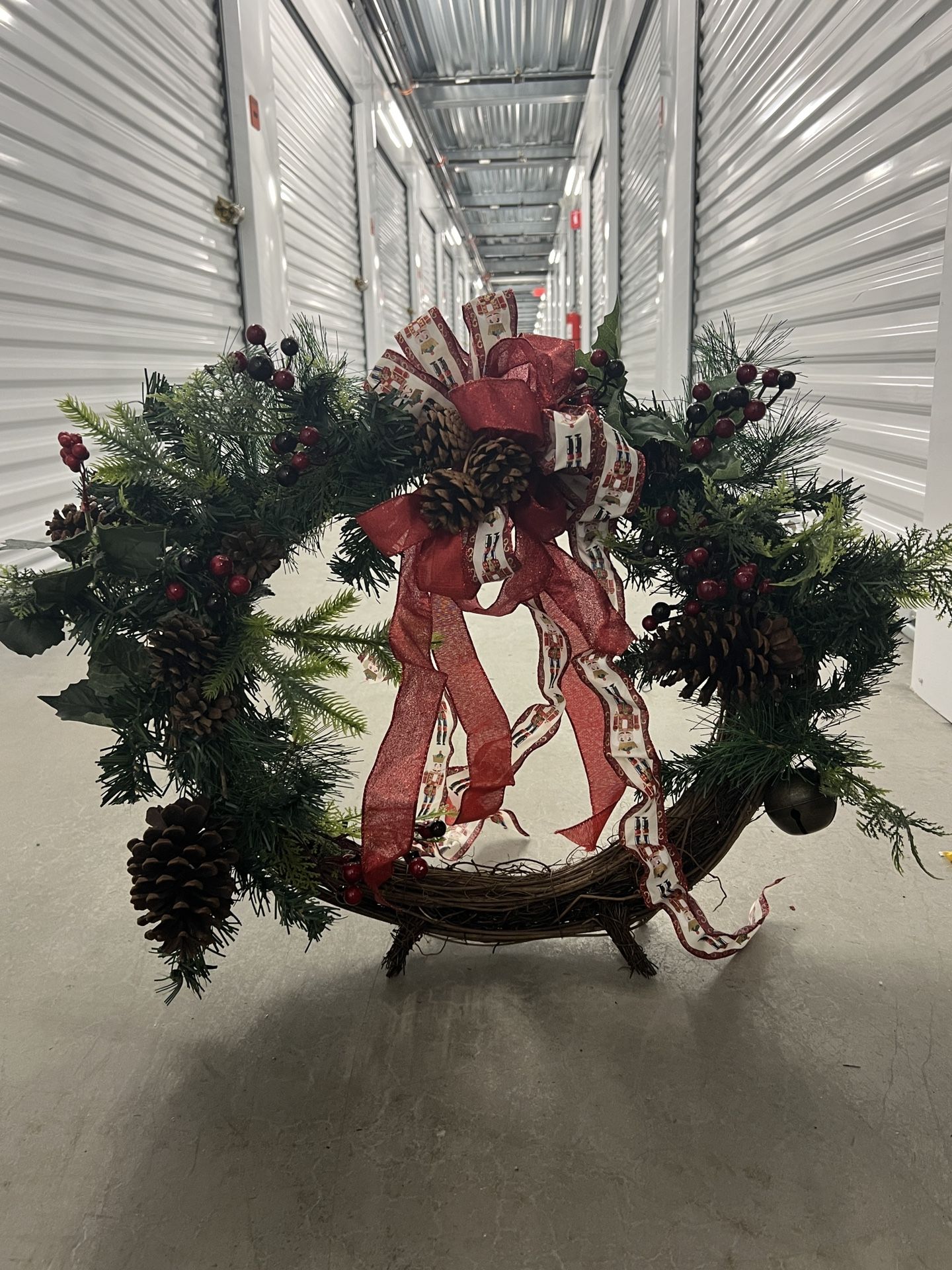 Standing Christmas Centerpiece Wreath