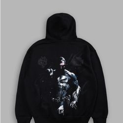 PUNISHER "BOX CUT" PIERCE HOODIE IN BLACK