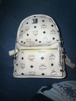 MCM Stark Side Studs Backpack S Beige Black