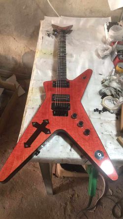 Custom Replica Guitar: Washburn Red Southern Cross