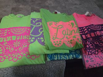 Fiesta shirts new, Selena shirts new, som other shirts