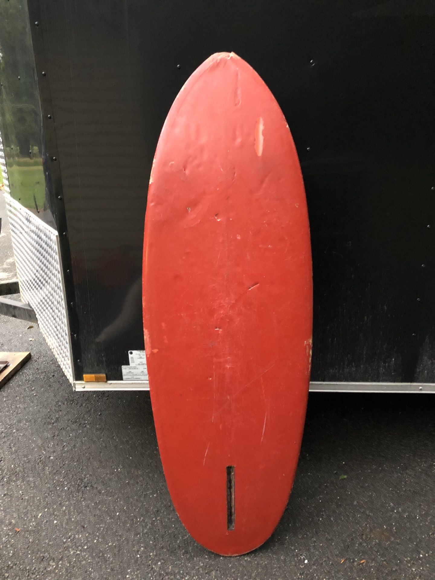 Retro single fin surfboard