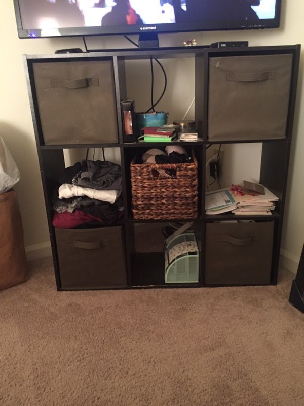 3x3 cubicle tv stand/storage
