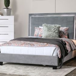 Brand New Gray Cal.king Size Bed Frame
